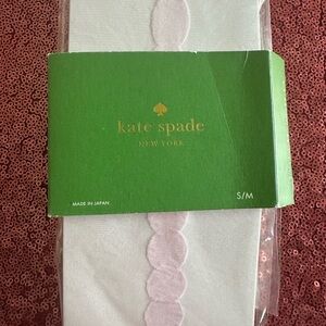 Kate Spade White Tights with Pink Detail
